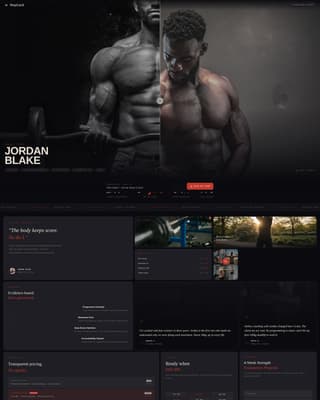 Personal Trainer Profile Professional Website Template