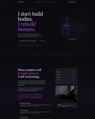 Personal Trainer Profile Advanced Professional Website Template