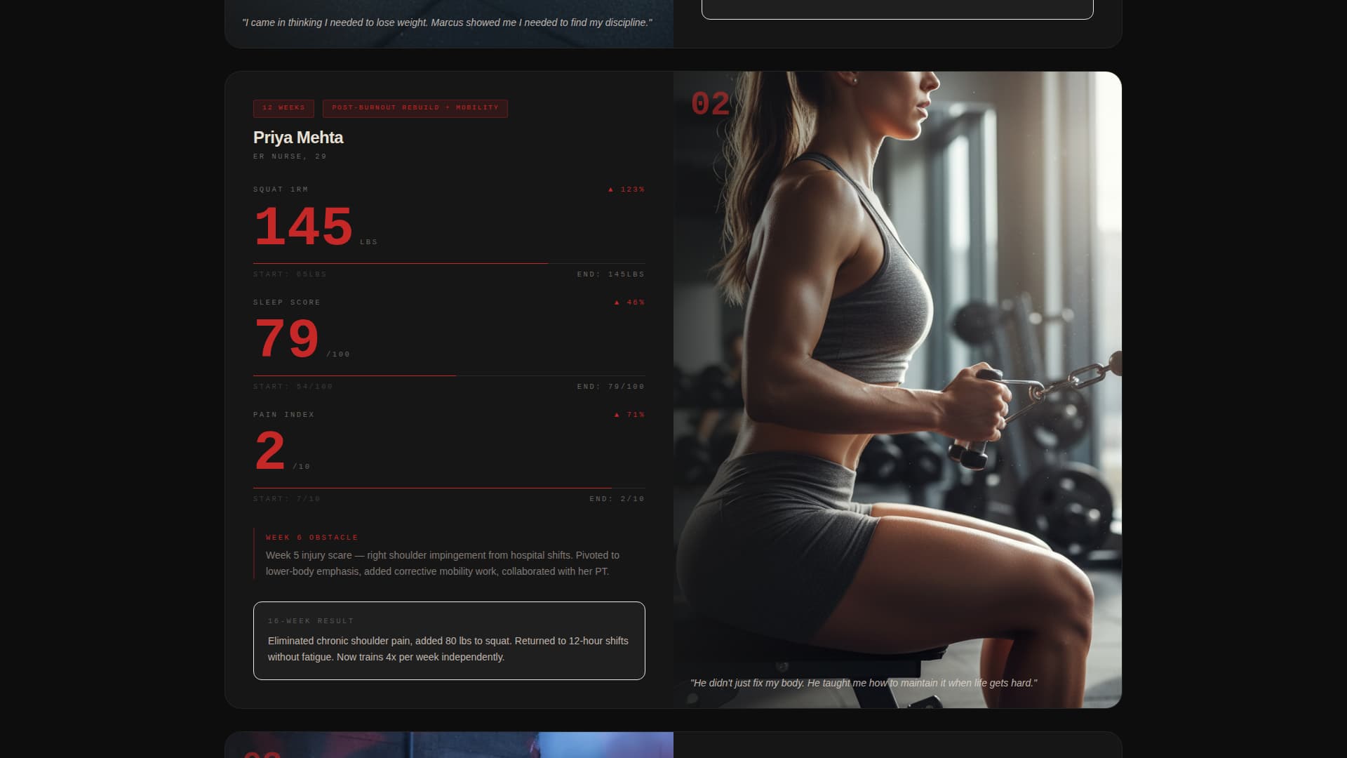 Personal Trainer Profile Careers Website Template