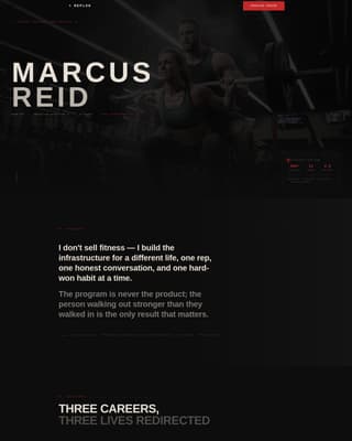 Personal Trainer Profile Careers Website Template