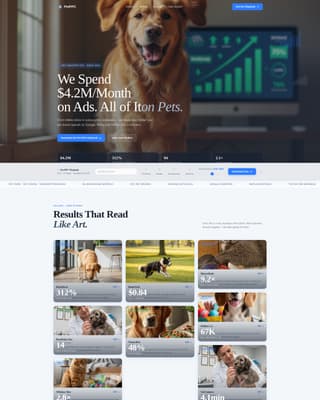 Pet Care Marketing & Agency Portfolio Website Template