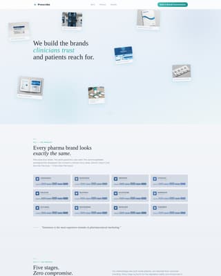 Pharmaceutical Marketing & Agency Specialist Portfolio Website Template
