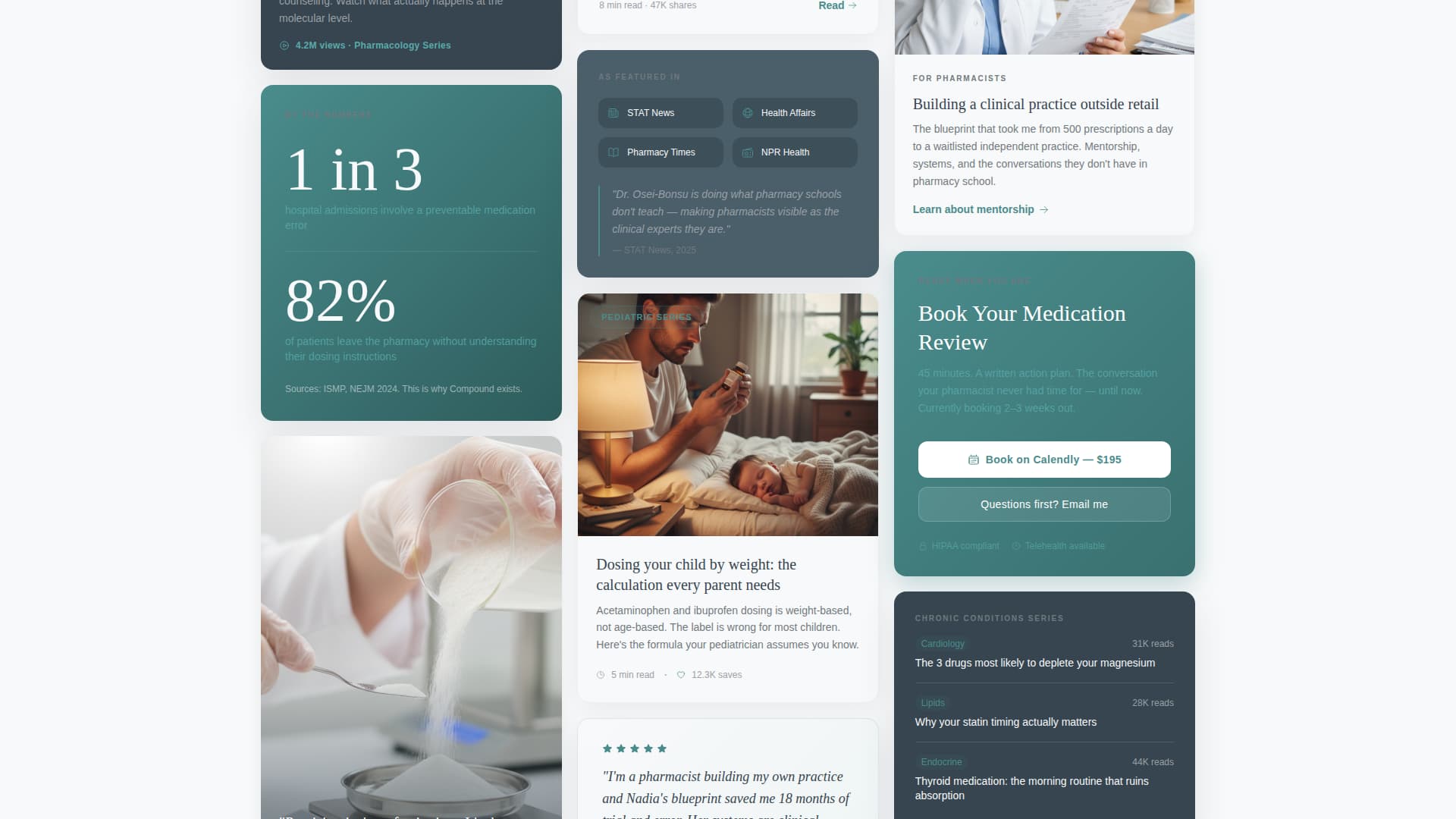Pharmacist Profile Booking Website Template