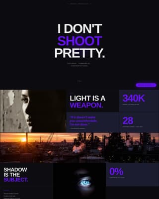 Photographer Portfolio Specialist Portfolio Website Template