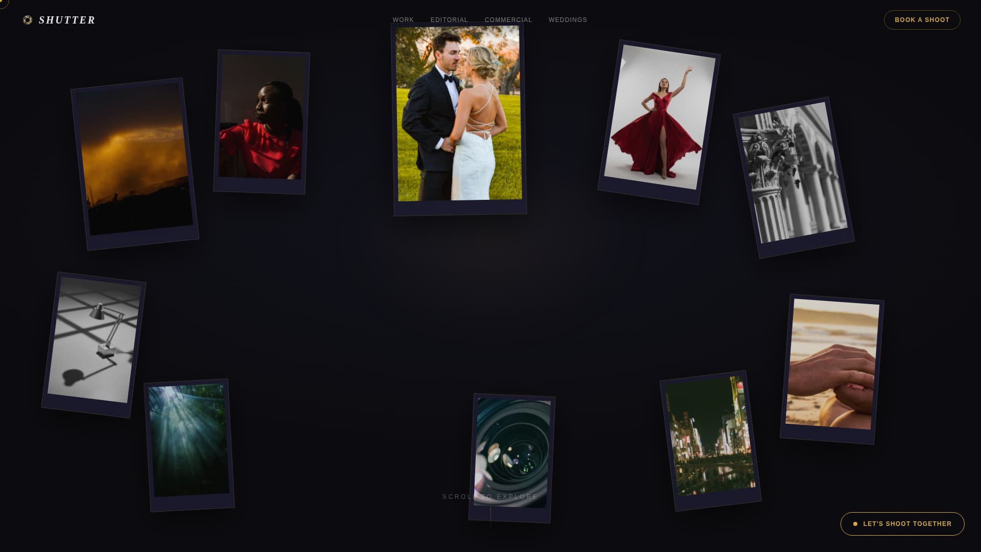 Photographer Portfolio Booking Website Template
