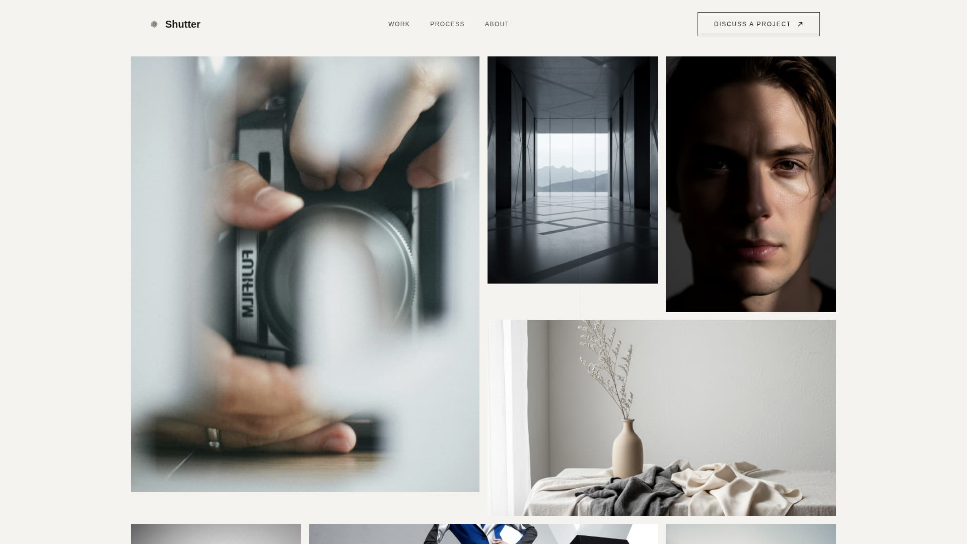 Photographer Portfolio Booking Website Template