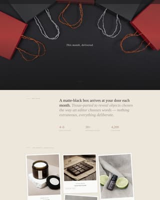Curate - Luxe Subscription Landing Page Template