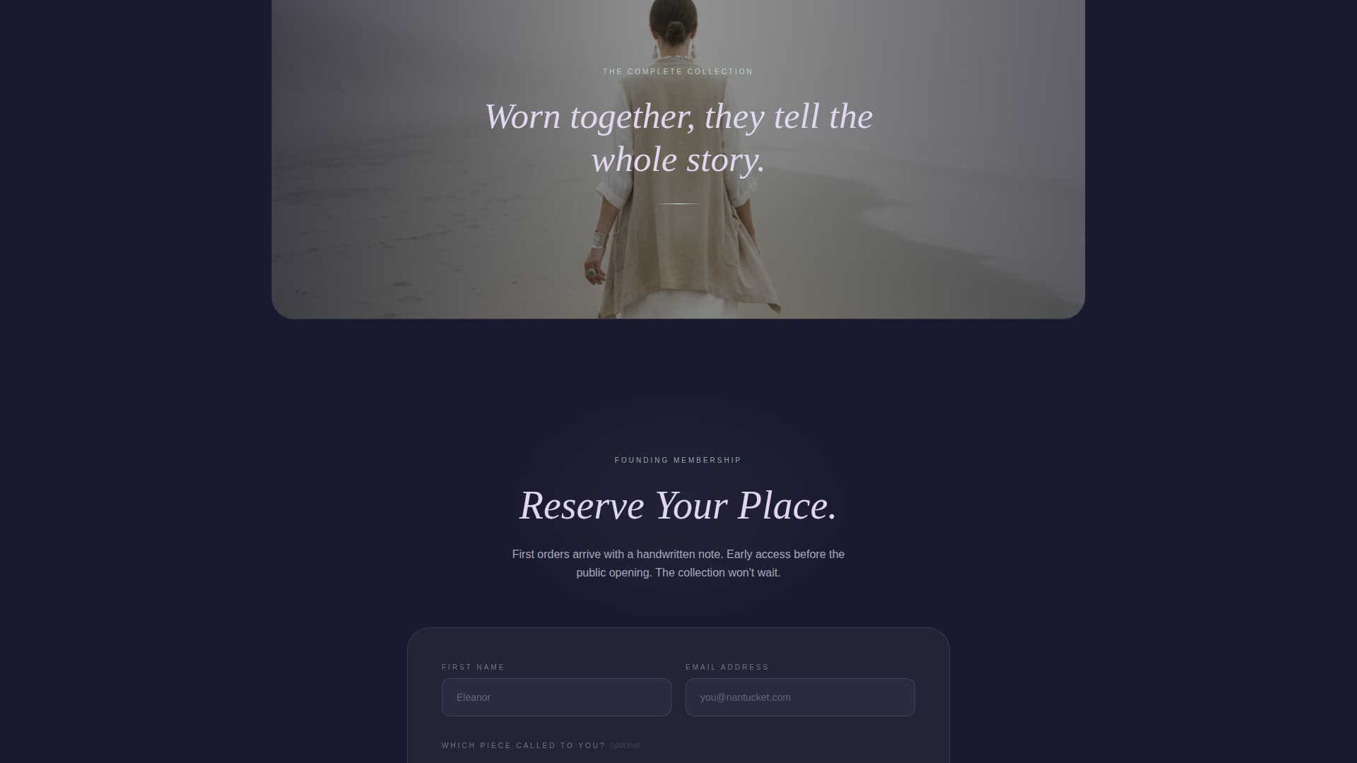 Linen - Luminous Accessories Landing Page Template