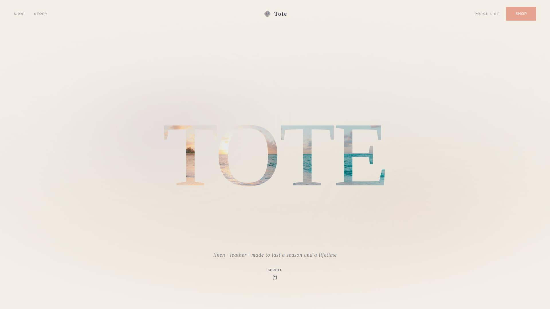 Tote - Elegant Coastalgrandmother Landing Page Template