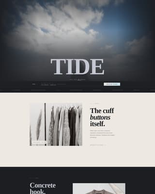 Tide - Cinematic Coastal Landing Page Template
