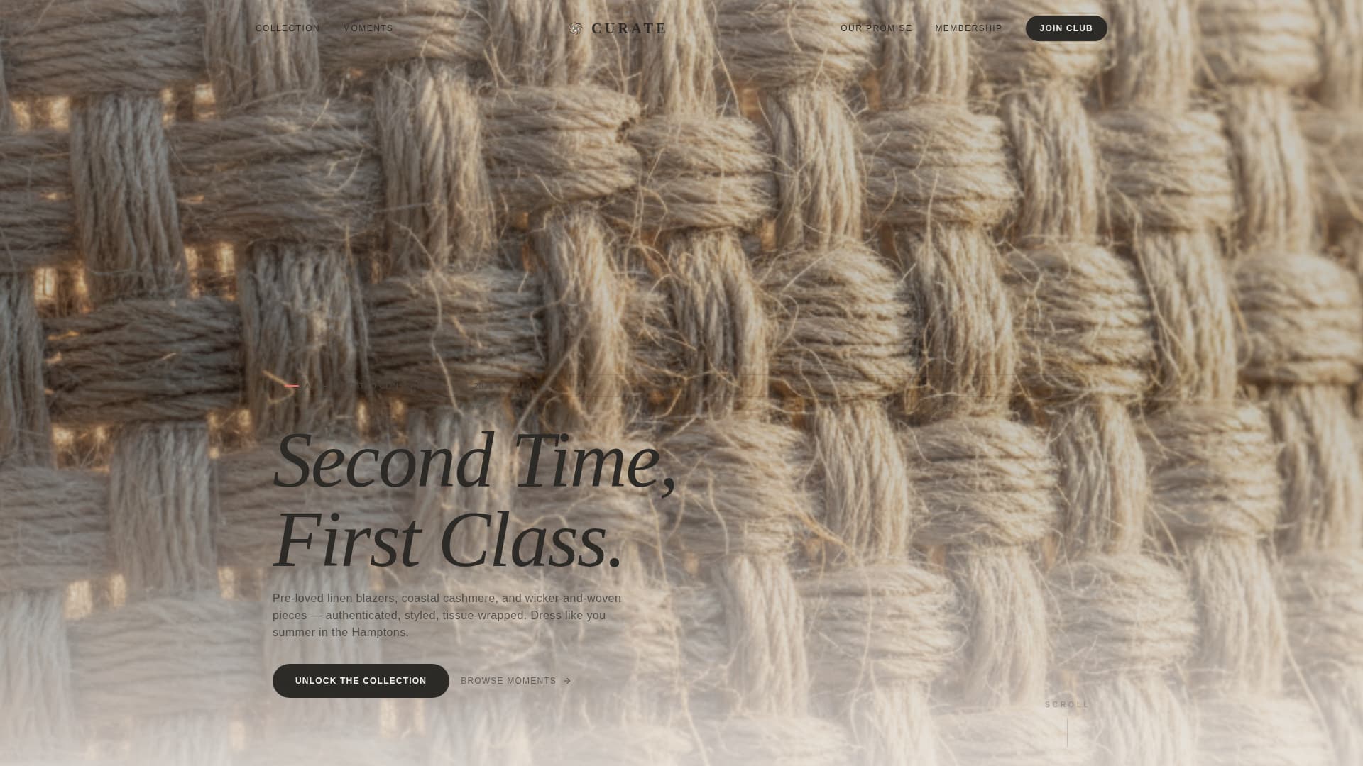 Curate - Elegant Resale Landing Page Template