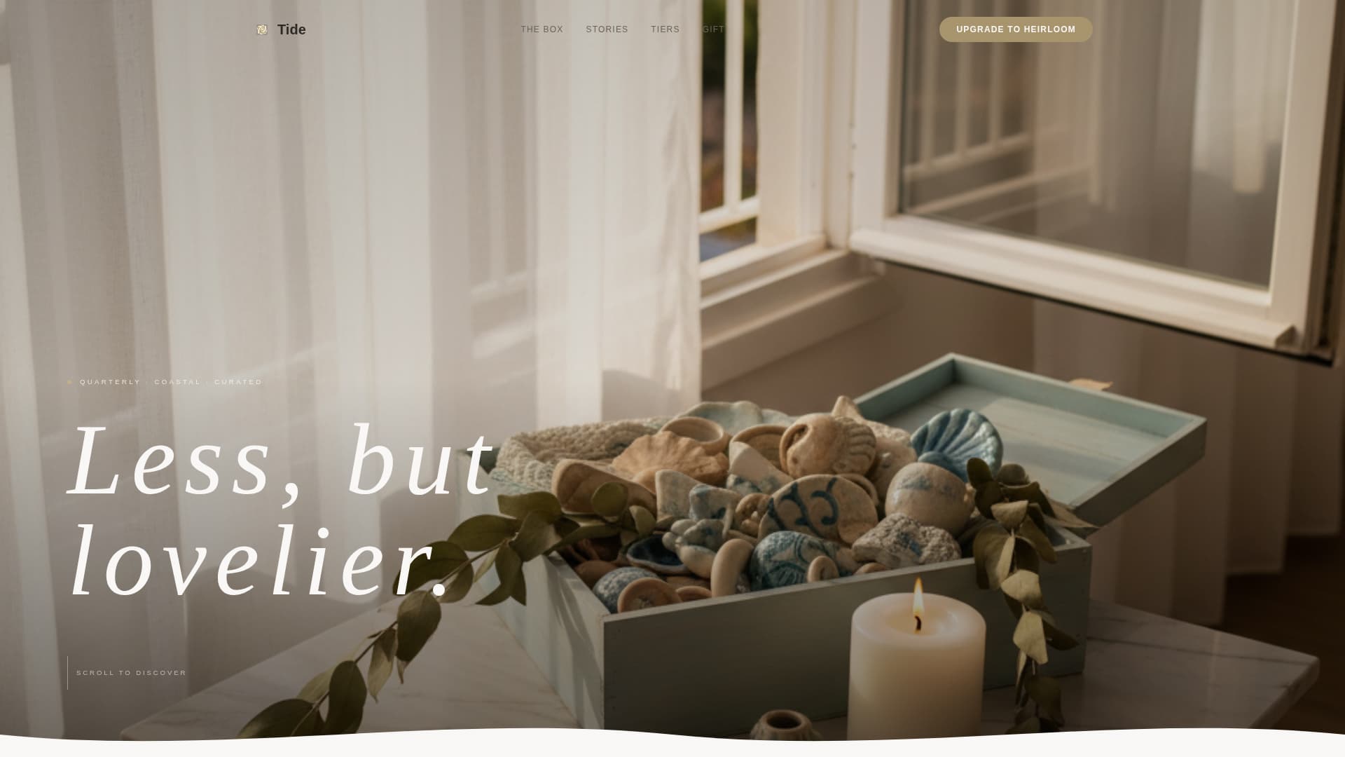 Tide - Curated Coastalgrandmother Landing Page Template