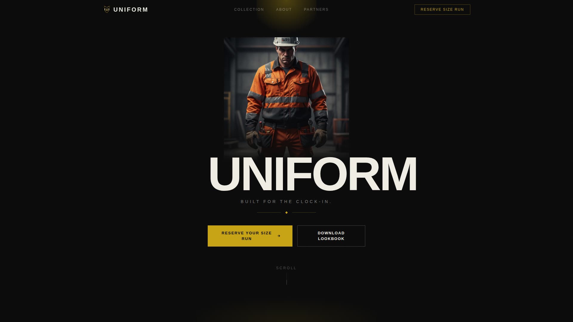 Uniform - Bold Workwear Landing Page Template
