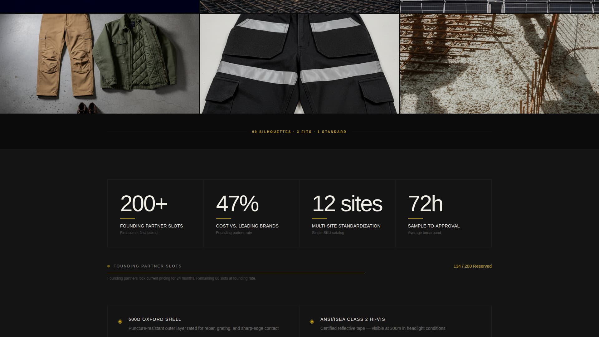 Uniform - Bold Workwear Landing Page Template