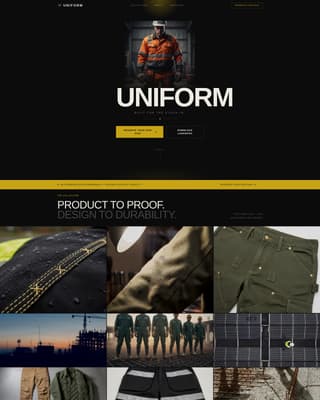 Uniform - Bold Workwear Landing Page Template
