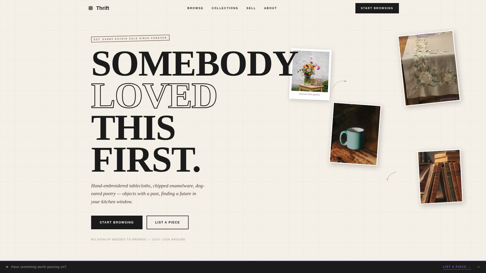 Thrift - Charming Resale Landing Page Template