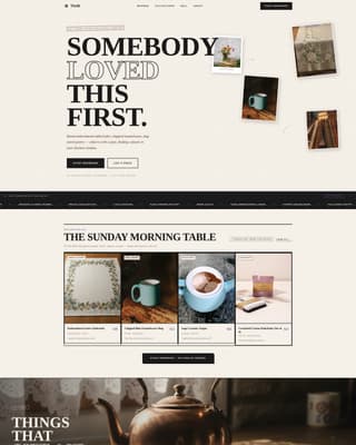 Thrift - Charming Resale Landing Page Template