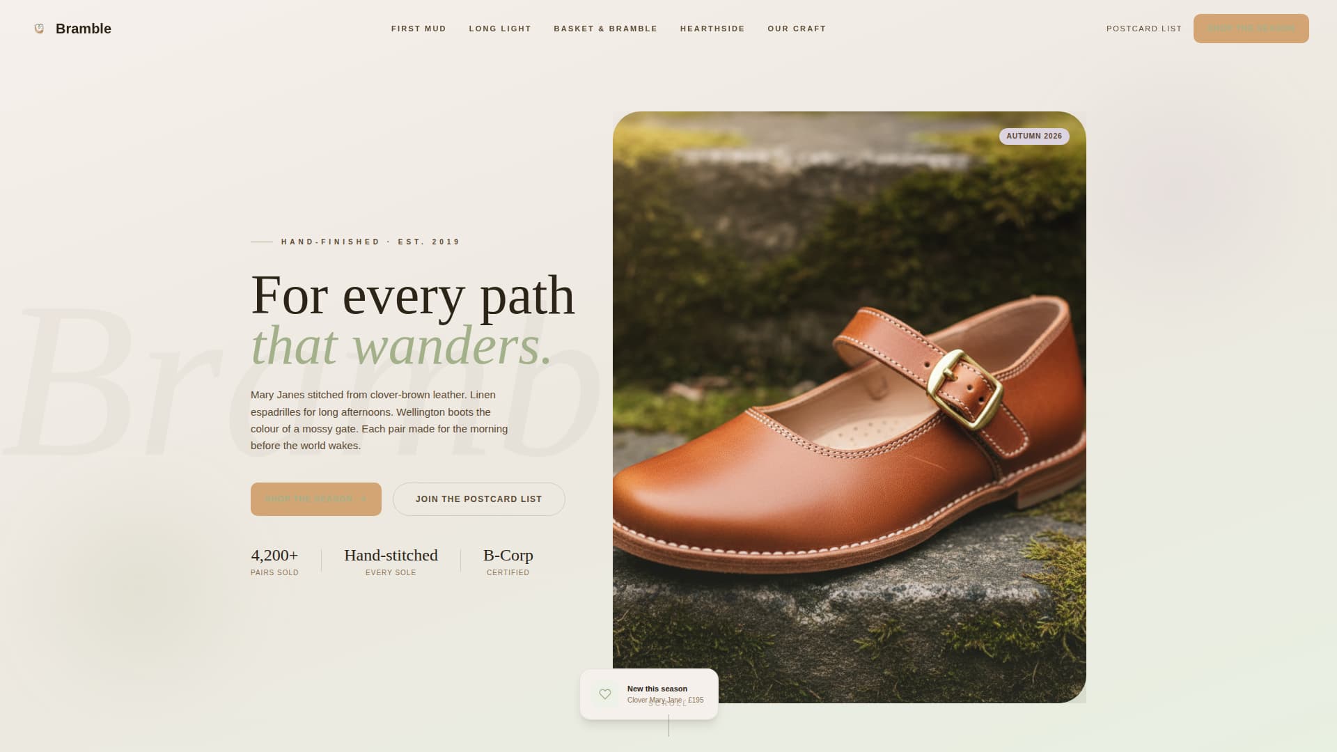 Bramble - Enchanting Cottagecore Landing Page Template