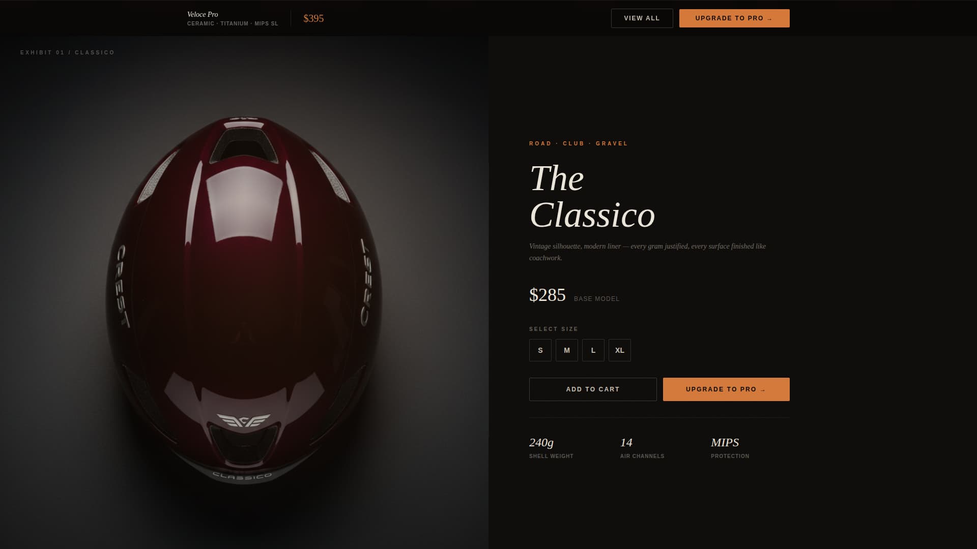 Crest - Immersive Cyclinghelmet Landing Page Template
