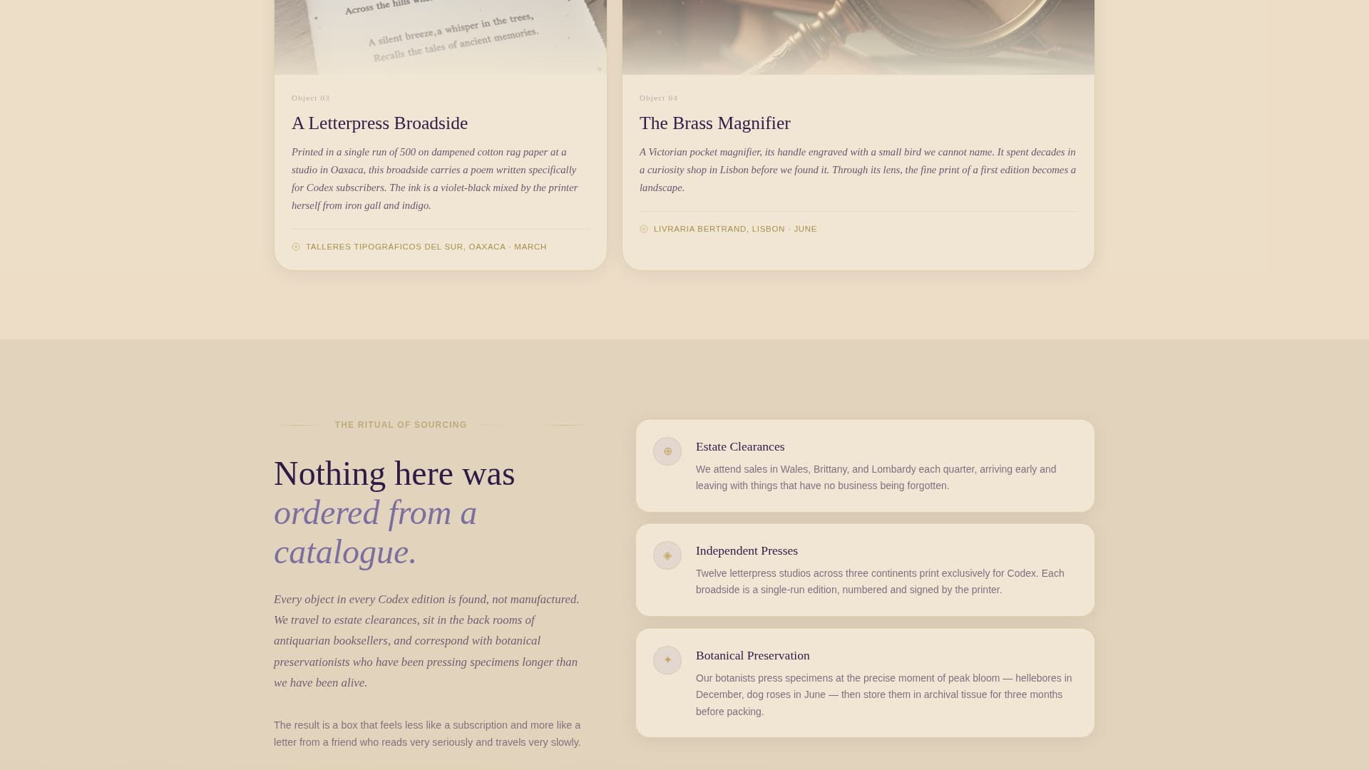 Codex - Enchanting Academia Landing Page Template