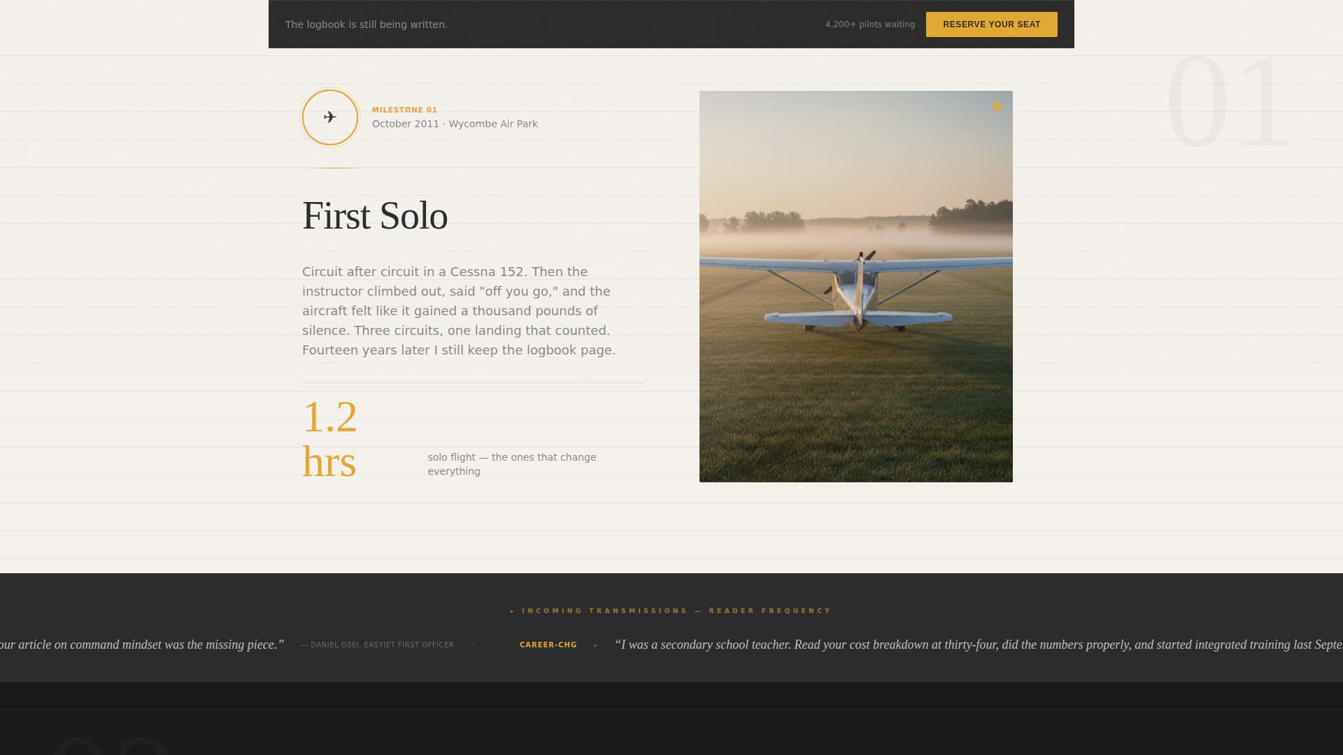 Pilot Profile Advanced Pre-Launch Website Template