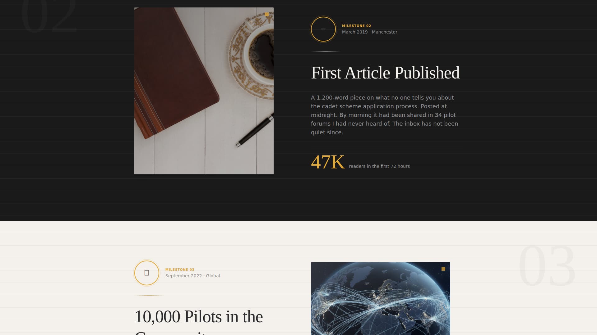 Pilot Profile Advanced Pre-Launch Website Template