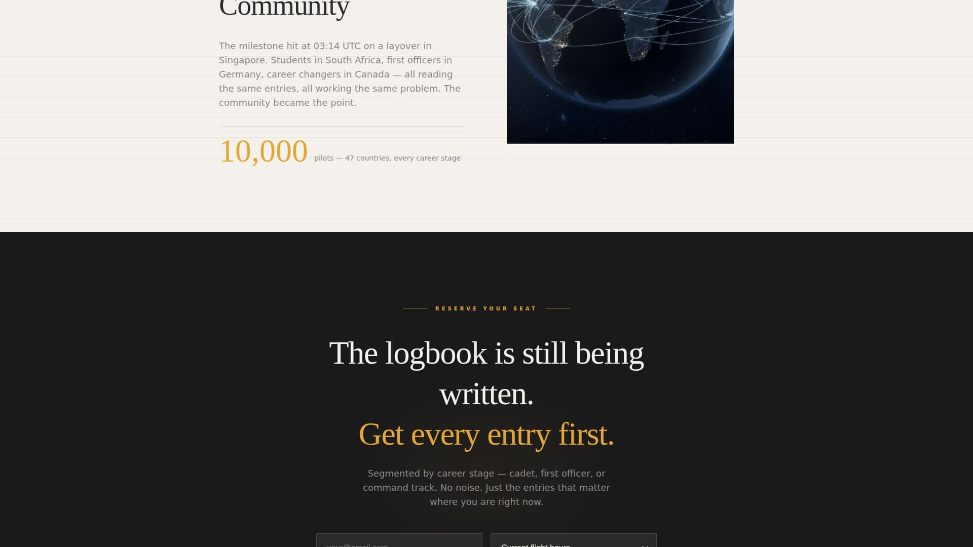 Pilot Profile Advanced Pre-Launch Website Template