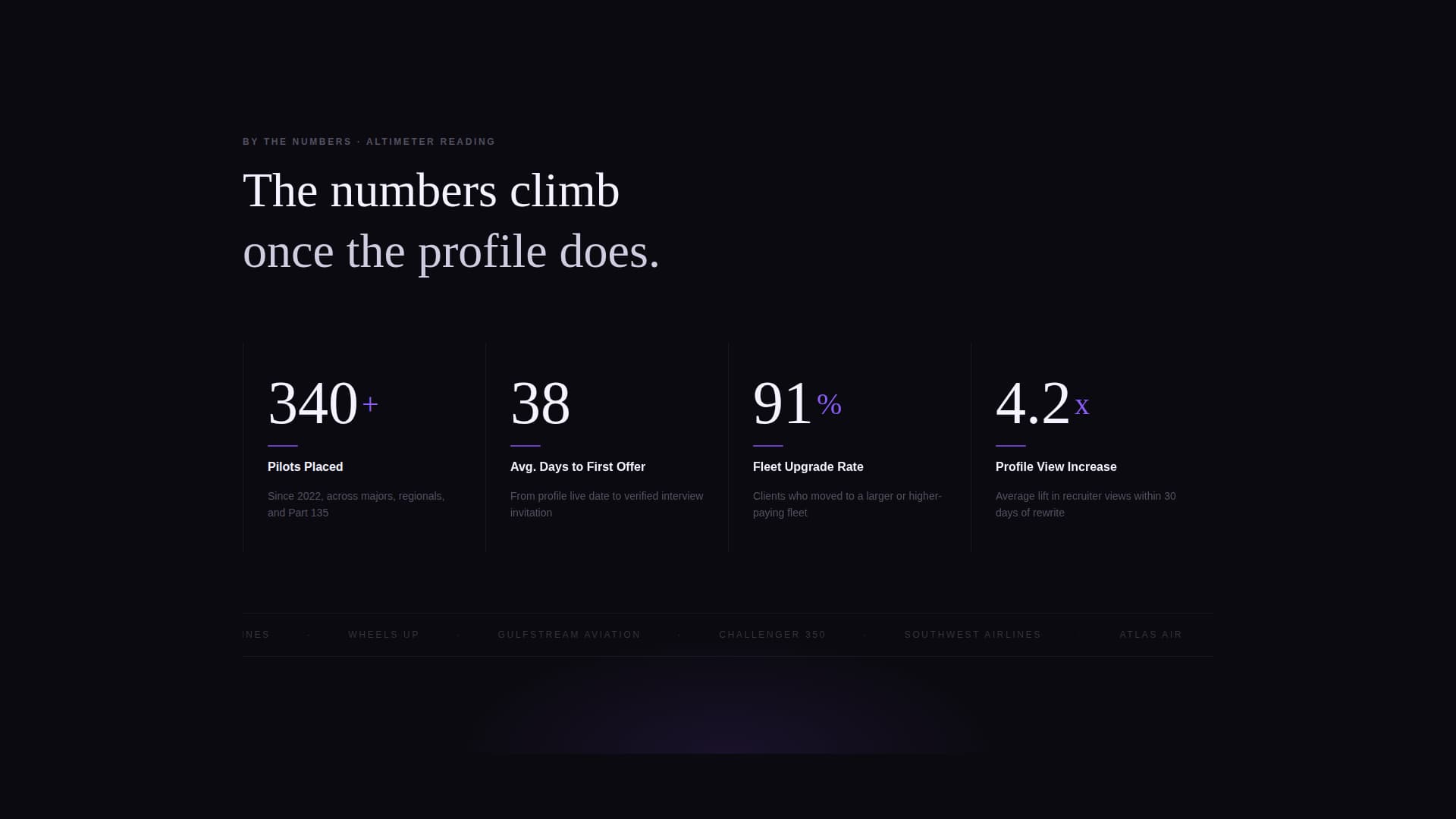 Pilot Profile Pre-Launch Website Template