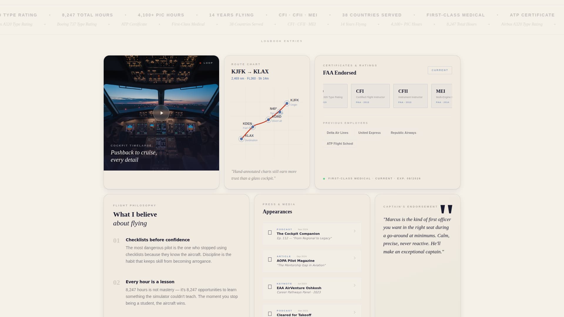 Logbook - Authoritative Pilot Landing Page Template