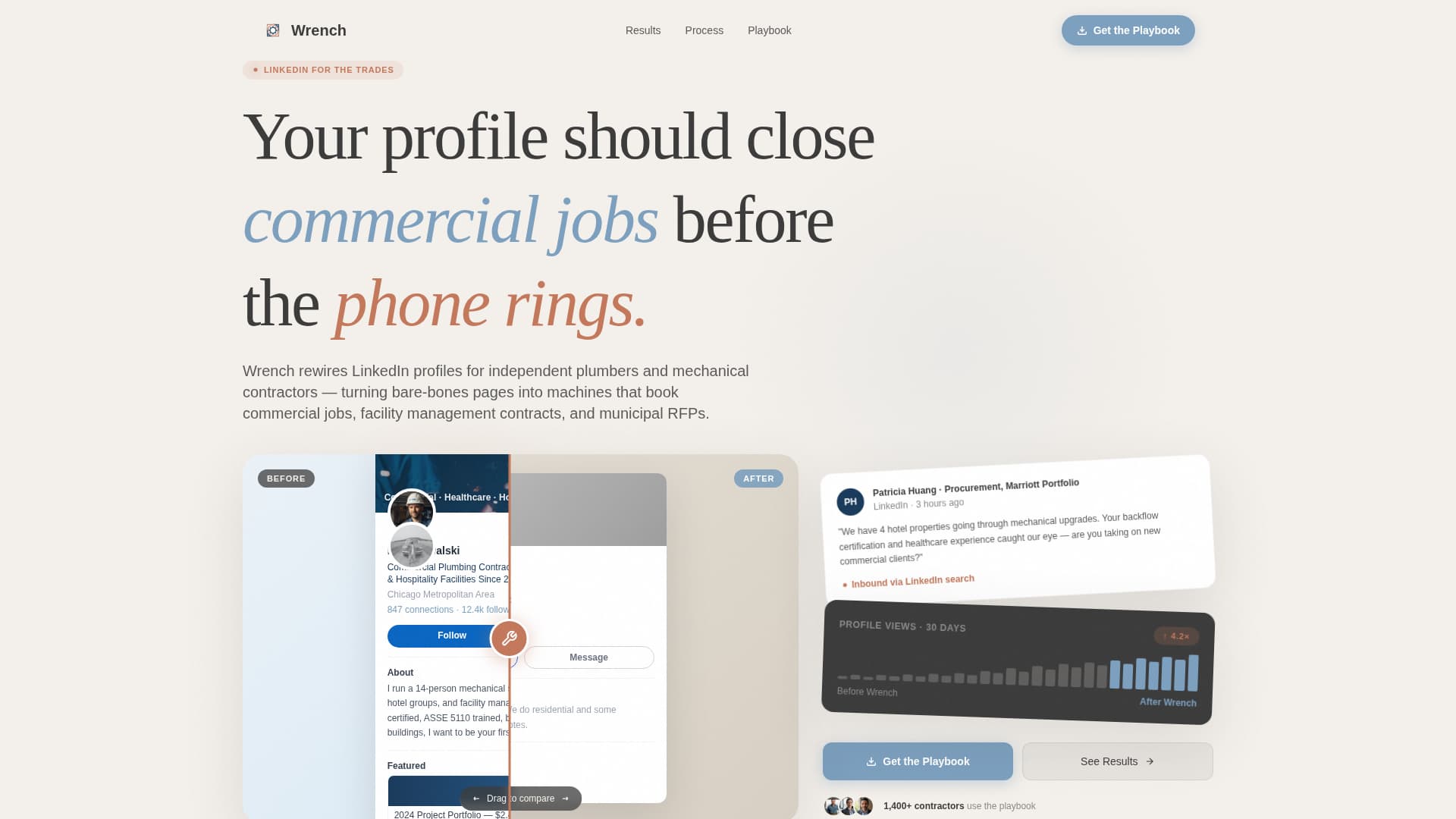 Plumber Profile Specialist Professional Website Template
