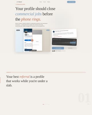 Plumber Profile Specialist Professional Website Template