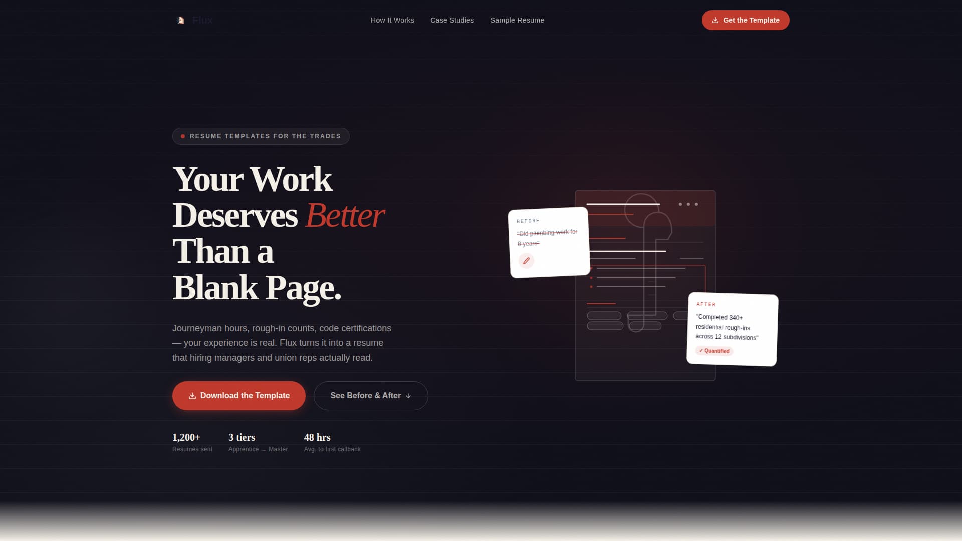 Plumber Profile Careers Website Template