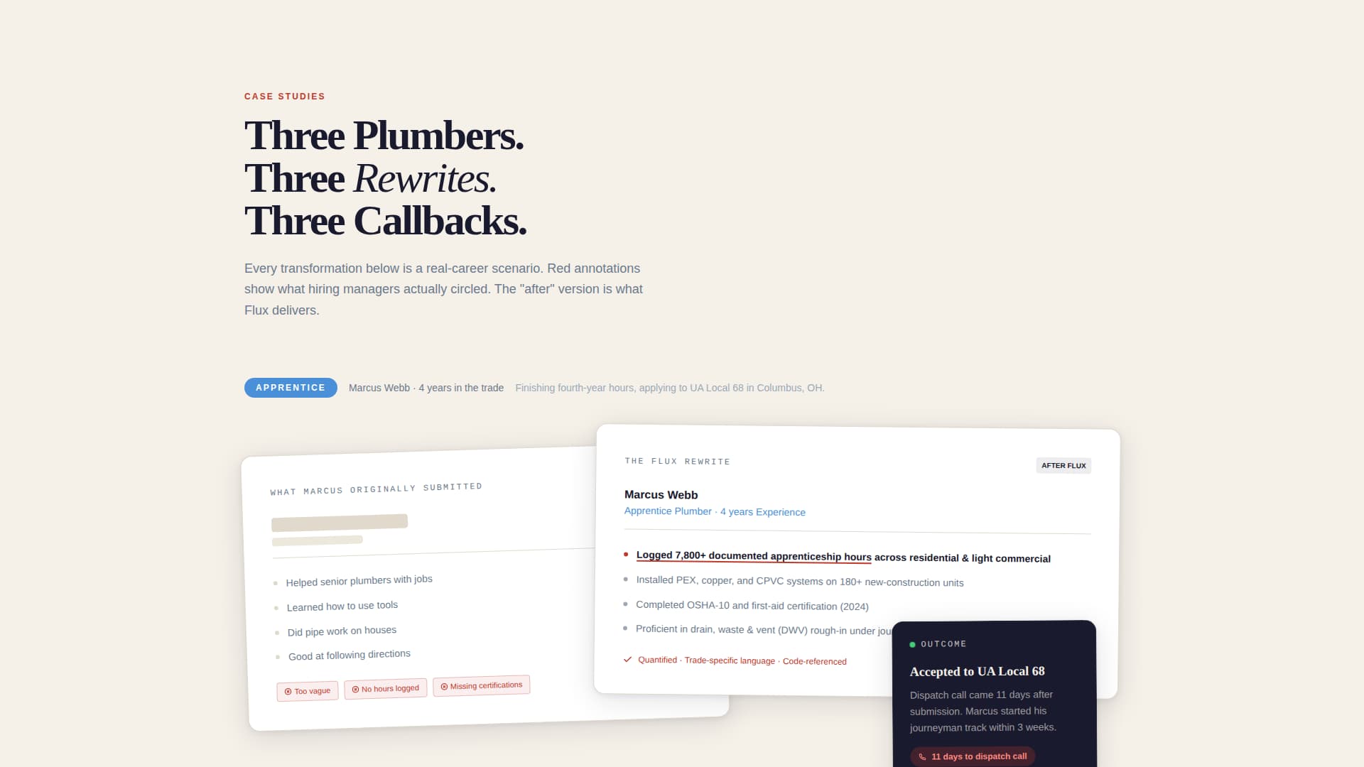 Plumber Profile Careers Website Template