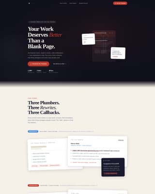 Plumber Profile Careers Website Template