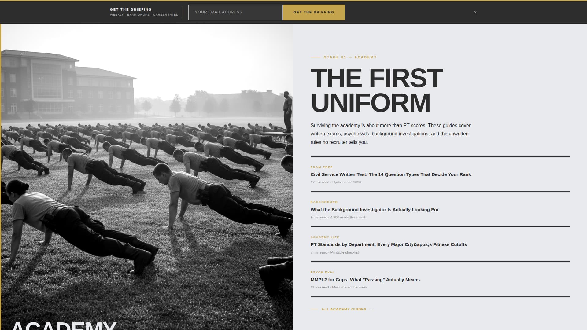 Police Officer Profile Specialist Careers Website Template