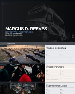Police Officer Profile Careers Website Template