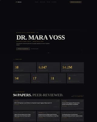 Academic & Research Profile Professional Website Template