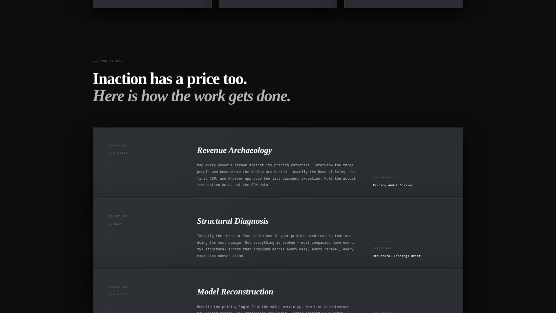 Research & Strategy Agency Pricing Website Template