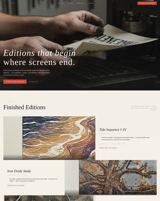 Printmaker Portfolio Specialist Professional Website Template