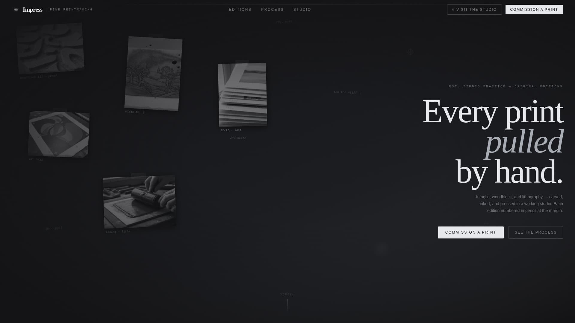 Printmaker Portfolio Professional Website Template
