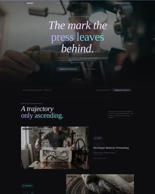 Printmaker Portfolio Specialist Portfolio Website Template