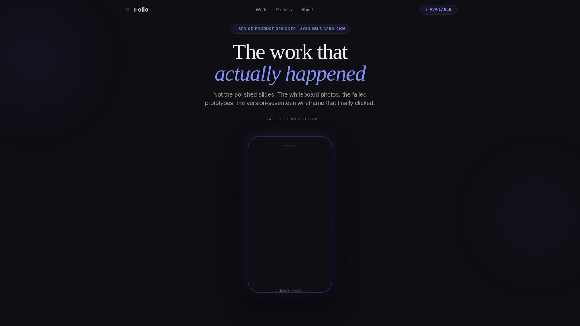 Product Designer Portfolio Portfolio Website Template
