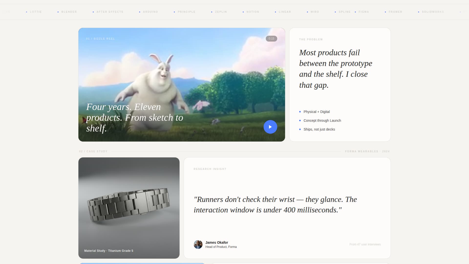 Product Designer Portfolio Booking Website Template