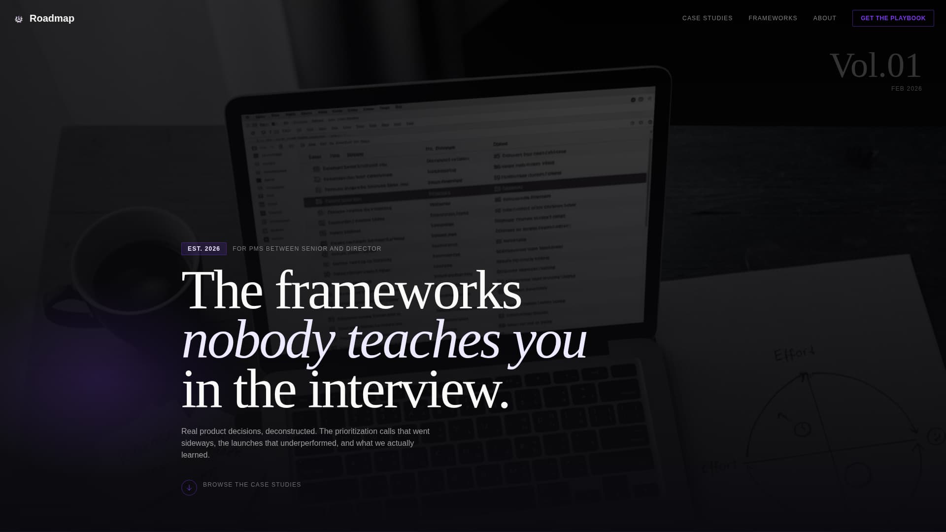 Product Manager Profile Portfolio Website Template
