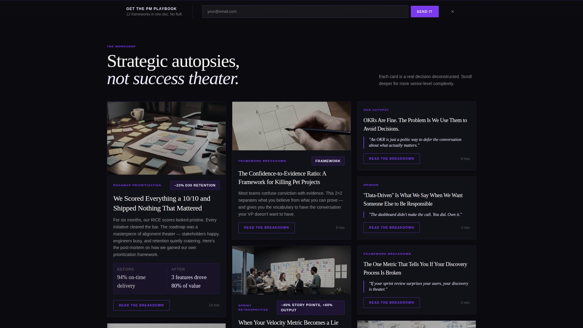 Product Manager Profile Portfolio Website Template