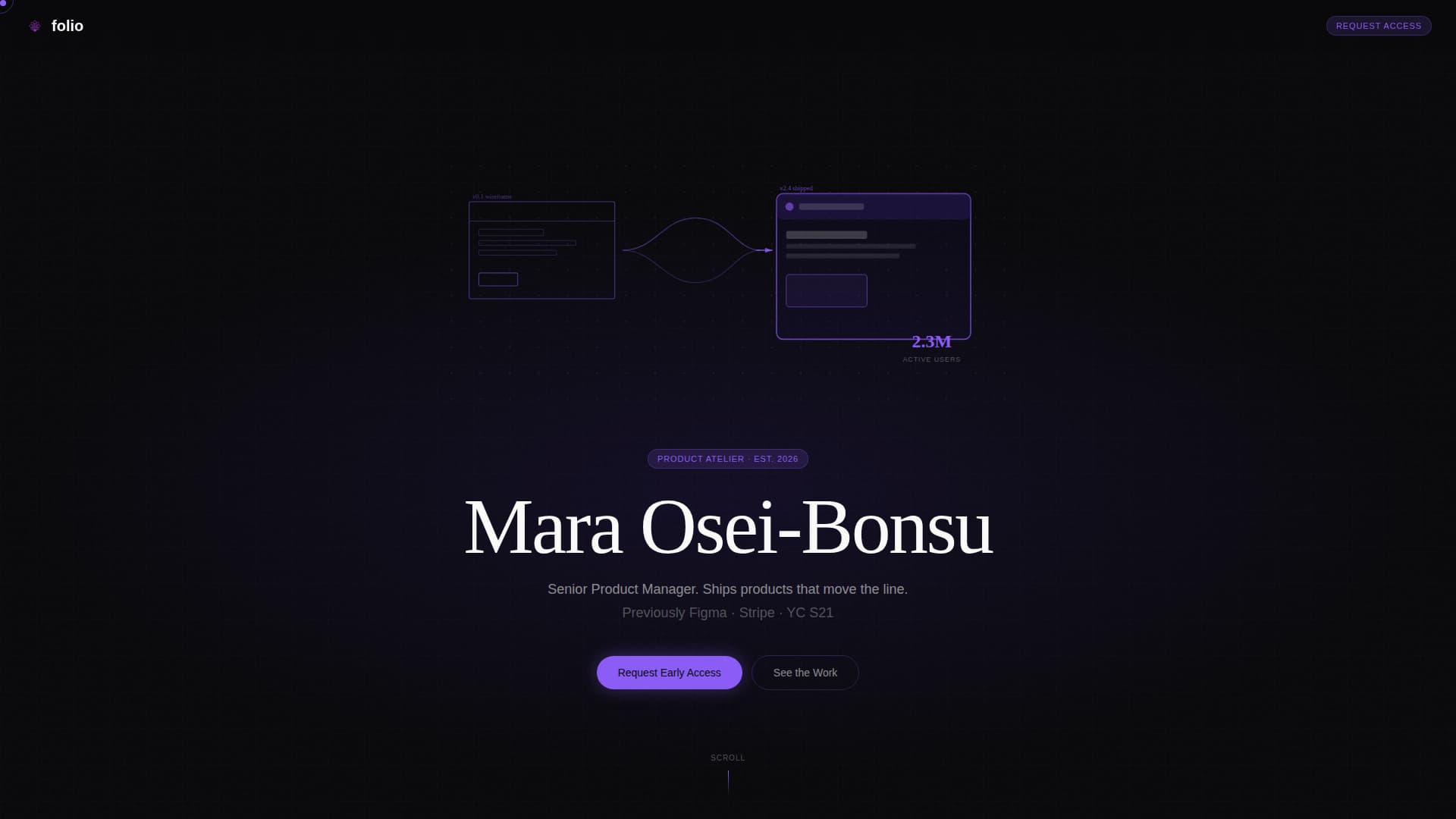 Product Manager Profile Pre-Launch Website Template
