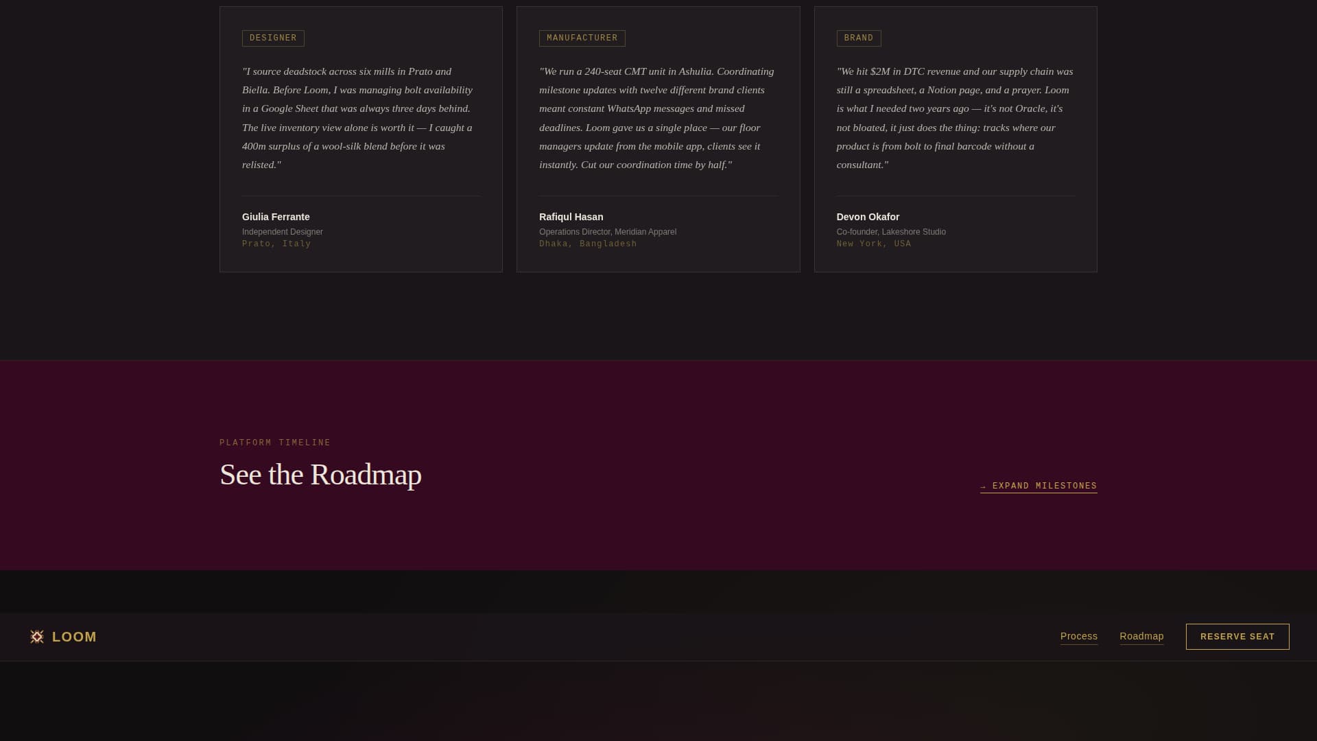 Loom - Cinematic Supplychain Landing Page Template