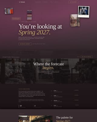 Forecast - Cinematic Trendforecasting Landing Page Template