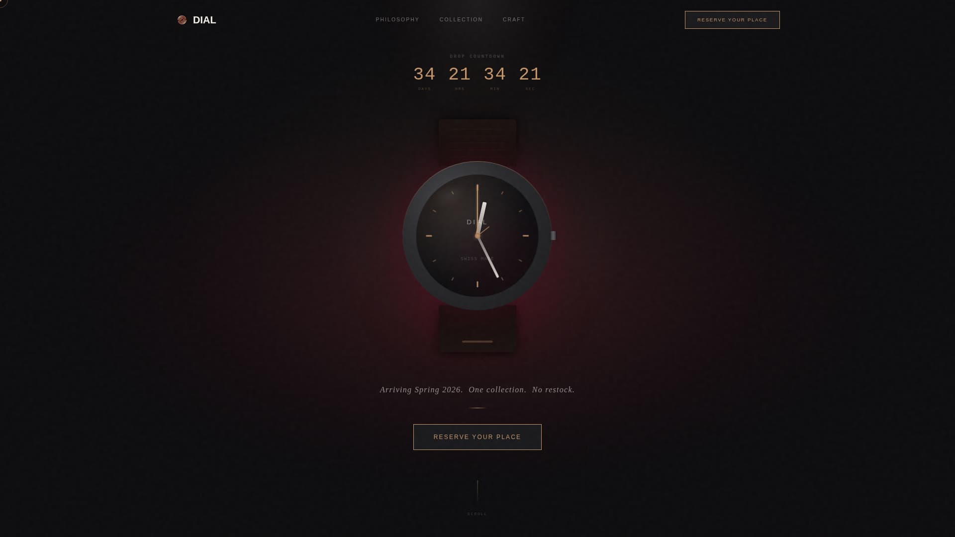 Dial - Luxe Watch Landing Page Template