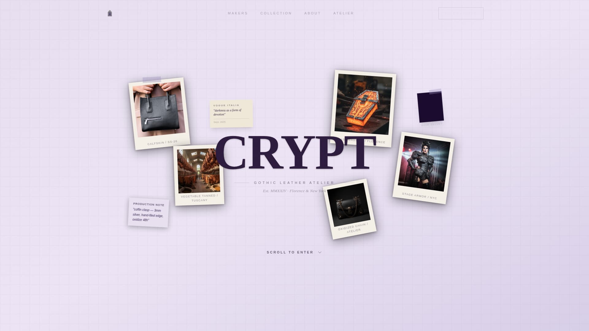 Crypt - Luxe Gothic Landing Page Template